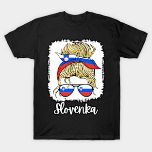 Slovenia Slovenka Flag Girls Slovenian Girl Kids T-Shirt